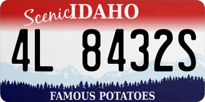 ID license plate 4L8432S