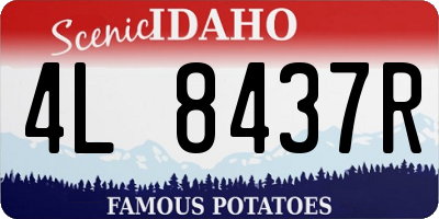ID license plate 4L8437R