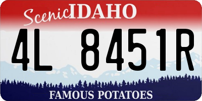 ID license plate 4L8451R