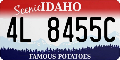 ID license plate 4L8455C