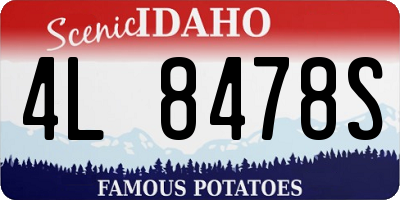 ID license plate 4L8478S