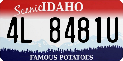 ID license plate 4L8481U