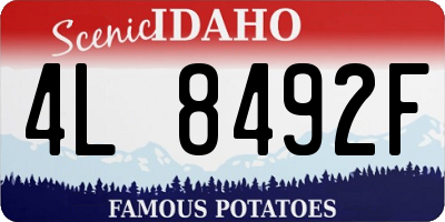 ID license plate 4L8492F