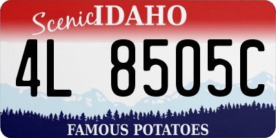 ID license plate 4L8505C