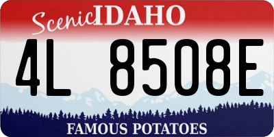 ID license plate 4L8508E