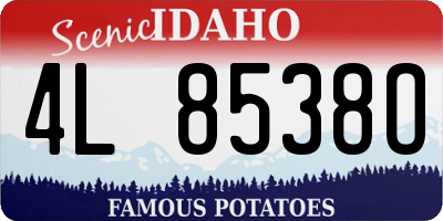 ID license plate 4L8538O