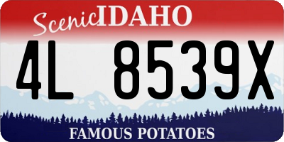 ID license plate 4L8539X