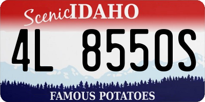 ID license plate 4L8550S