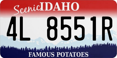 ID license plate 4L8551R