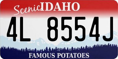ID license plate 4L8554J