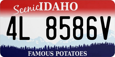ID license plate 4L8586V