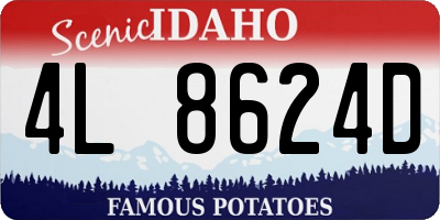ID license plate 4L8624D