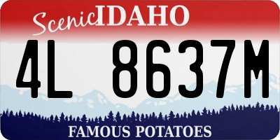 ID license plate 4L8637M