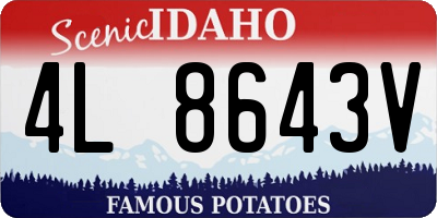 ID license plate 4L8643V