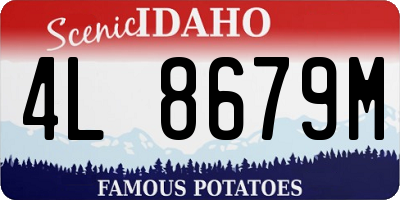 ID license plate 4L8679M