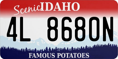 ID license plate 4L8680N