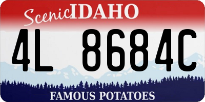 ID license plate 4L8684C