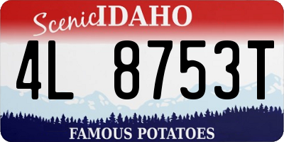ID license plate 4L8753T