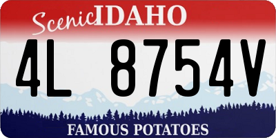 ID license plate 4L8754V
