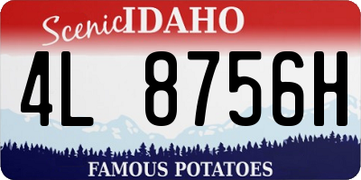 ID license plate 4L8756H