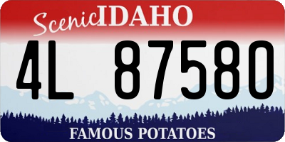 ID license plate 4L8758O