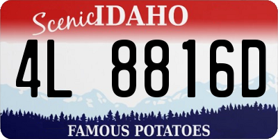 ID license plate 4L8816D