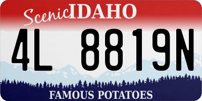 ID license plate 4L8819N