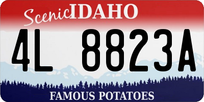 ID license plate 4L8823A