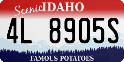 ID license plate 4L8905S