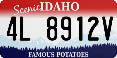 ID license plate 4L8912V
