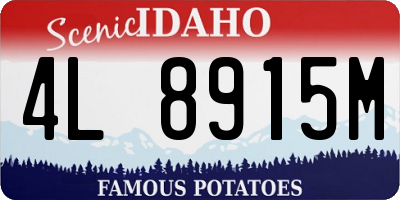 ID license plate 4L8915M