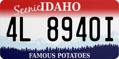 ID license plate 4L8940I