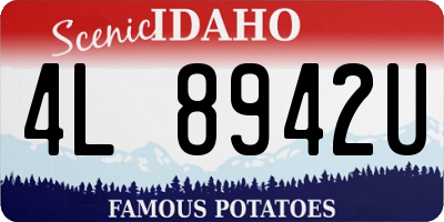 ID license plate 4L8942U