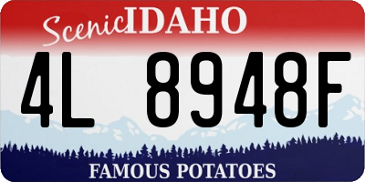 ID license plate 4L8948F