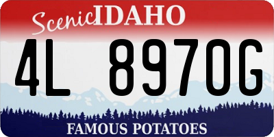 ID license plate 4L8970G