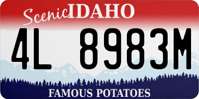 ID license plate 4L8983M