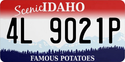 ID license plate 4L9021P