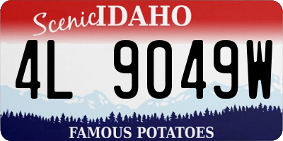 ID license plate 4L9049W