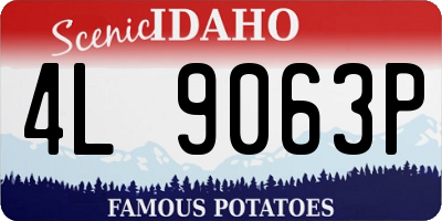ID license plate 4L9063P