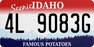 ID license plate 4L9083G