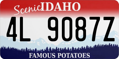 ID license plate 4L9087Z