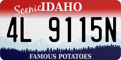 ID license plate 4L9115N