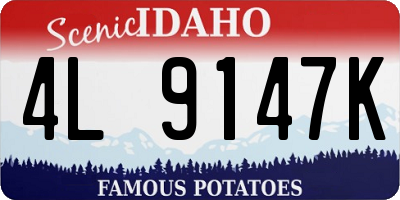 ID license plate 4L9147K