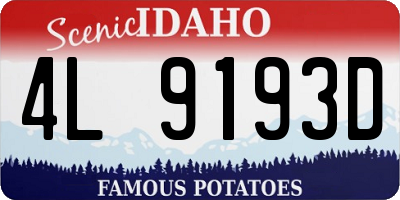 ID license plate 4L9193D