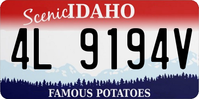 ID license plate 4L9194V