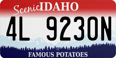 ID license plate 4L9230N