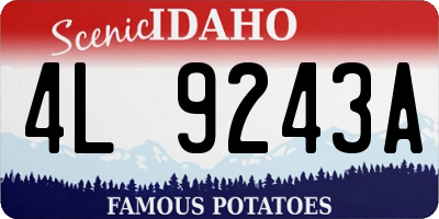 ID license plate 4L9243A