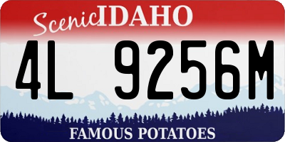 ID license plate 4L9256M
