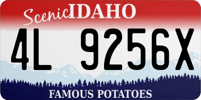 ID license plate 4L9256X