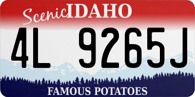 ID license plate 4L9265J